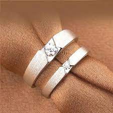 Husband And Wife Metallic Diamond Ring With Brand Couple Ring Design Couple Wedding Rings Engagement Rings Couple