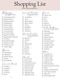 Non Perishable Foods List Non Perishable Foods Non Perishable Food Lists