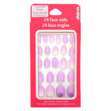Glam Rose Stiletto Press On Faux Nail Set Purple 24 Pack In 2021 Fake Nails For Kids Unicorn Jewelry Nails For Kids