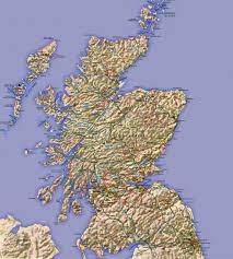 Large Scale Map Of Scotland With Roads And Towns Scotland Map Scale Map Map