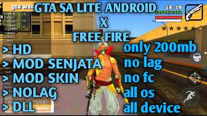 Free fire mod apk unlimited coins and diamonds download best adventure game that is like a pubg game. Gta Sa Lite Mod Free Fire Gta Lite 200mb Mod Youtube