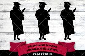 Download African American Woman In Graduation Gown Hat Svg Black Woman Afro Girl Nubian Queen Silhouette Cutting Files For Cricut Melanin Svg The Silhouette Queen