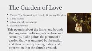 William Blake The Garden Of Love Love Poems Poems Rhyme Scheme