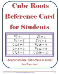 8 Ee A 2 Square Roots Cube Roots Lessons Tes Teach