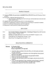 Mba Marketing Finance Resume Sample Doc 1 Marketing Resume Resume Writing Format Resume