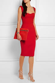 Victoria Beckham Crepe Dress Net A Porter Com Redcocktaildress Red Dress Outfit Classy Dress Red Cocktail Dress