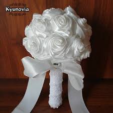 All you want is cheap wedding bouquets, and the bill is going to be how much? Kyunovia Custom Burgundy White Silk Rose Wedding Flowers Bridesmaid Satin Ribbon Bridal Bouquets Crystal Wedding Bouquet Fe76 Wedding Bouquets Aliexpress