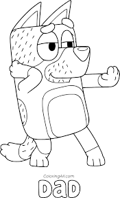 You can download or print for free immediately from the site. Bluey Coloring Pages Coloringall