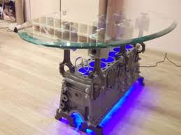 Continental radial engine coffee table. Top Gear Engine Coffee Table Doubles As A Tv Stand Eco Friend