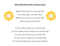 песни про новый год на английском языке для детей Summertime Song What Shall We Do On A Summer Day
