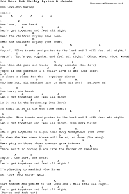 Love Song Lyrics For One Love Bob Marley With Chords For Ukulele Guitar Banjo Etc Ukulele Songs Lyrics And Chords Bob Marley Lyrics