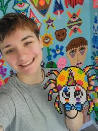 Revealing the Birthday Spider in Perler Beads Art