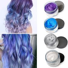 Blue and purple palettes with color ideas for decoration your house, wedding, hair or even nails. Amazon Com Temporary Hair Color Wax Wash Out Hair Color Hair Colorants 4 Colors White Sliver Blue Purple Fun And Effective Modeling Fashion Diy Hair Beauty