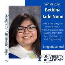 Bethina Jade Nunn is our next 2020 senior. Congratulations!!