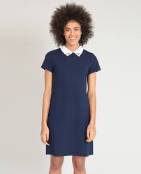 Maybe you would like to learn more about one of these? Robe Col Claudine Bleu Marine 780847b03a06 Pimkie