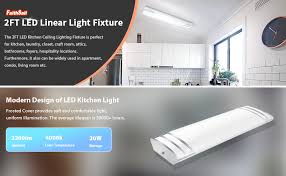 It's designed to mount directly to your bed frame with included hardware for simple installation. Faithsail 2ft Led Light 20w 2200lm Led Linear Flush Mount Lights 4000k Neutral White 2 Foot Kitchen Led Lighting Fixture Ceiling For Craft Room Laundry Fluorescent Tube Replacement Amazon Com