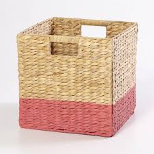 Boite De Rangement En Fibre Naturelle Mixxit Coloris Rose Boite De Rangement Etageres Modulables Cube Rangement