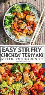 Teriyaki Chicken Stir Fry Whole30 Shuangy S Kitchen Sink Recipe Teriyaki Chicken Stir Fry Teriyaki Stir Fry Healthy Chinese Recipes