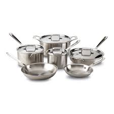All Clad D5 5 Ply 10 Piece Cookware Set Cookware Set Stainless Steel Dishwasher Safe Cookware Safest Cookware
