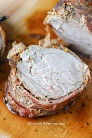 Baked pork tenderloin recipe will impress even the pickiest of eaters. Bacon Wrapped Pork Tenderloin Grilled Or Baked Spend With Pennies