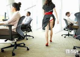Businesswoman with skirt caught in underwear, Stock Photo, Picture And  Royalty Free Image. Pic. OJO-PE0064669 | agefotostock