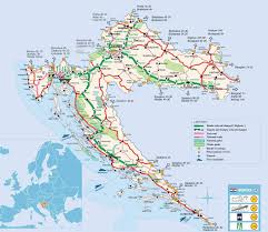 Croatia Road Map Croatia Map Tourist Map Croatia Tourist