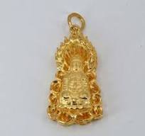 24K Solid Yellow Gold Guan Yin Goddess Of Mercy Pendant 10 Grams | eBay