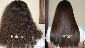 After massaging, squeeze the towel in hot water and cover the hair with it. How To Get Straight Hair Naturally At Home Hair Straightening Treatment Youtube