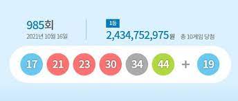 조이뉴스24 이지영 기자16일 진행된 985회 로또 복권 추첨에서 17, 21, 23, 30, 34, 44번이 1등 당첨번호로 뽑혔다. Dgy L 3nr4okrm