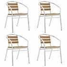 Vidaxl 4x Gartenstuhl Aluminium Wpc Stapelbarer Stuhl Bistrostuhl Balkonstuhl Sessel S Garten Terrasse Garden Chairs Balcony Chairs Patio Seating