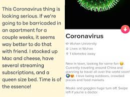 Looking to date during the pandemic, relationship expert dr. Coronavirus Pick Up Lines Profiles Are Showing Up On Dating Apps