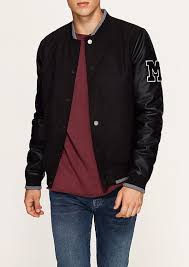 Mavi Nin Erkek Ceket Koleksiyonundan Logolu Siyah Bomber Ceket Bomber Ceket Yelek Mavi