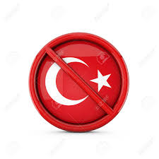 Turkey flag was directly derived from the late ottoman flag. Turkey Flag Prohibited No Entry Symbol 3d Rendering Stock Photo Picture And Royalty Free Image Image 146734286