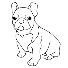 French bulldog coloring page to color, print and download for free along with bunch of favorite french coloring page for kids. French Bulldog Coloring Page Coloring Sky