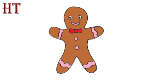 Above the buttons, draw a bow. How To Draw A Gingerbread Man Step By Step