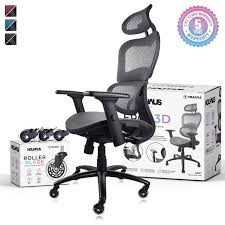 Nouhaus Ergo3d Ergonomic Office Chair Rolling Desk Chair With 3d Adjustable Armrest 3d Lumbar Support And Extra Computer Chair Rolling Desk Chair Desk Chair