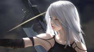 8k 1080p, 2k, 4k, 5k hd wallpapers free download, these wallpapers are free download for pc, laptop, iphone, android phone and ipad desktop 348295 Blue Eyes Girl Long Hair Nier Automata Sword Weapon White Hair Yorha Type A No 2 4k Wallpaper Mocah Hd Wallpapers