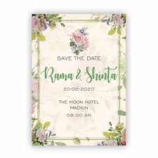 Floral Wedding Invitation Wedding Undangan Pernikahan Pernikahan Bunga Kartu Undangan Pernikahan