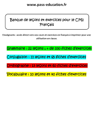 Exercices divers exercices avec les verbes au passé simple. Calameo Cm2 Francais Banque De Lecons Et Exercices