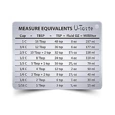 Details About U Taste Measurement Conversion Chart Refrigerator Magnet In 18 8 Stainless Steel