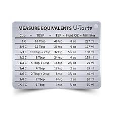 details about u taste measurement conversion chart refrigerator magnet in 18 8 stainless steel