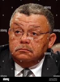 Commissioner Charles Ramsey, former D.C. police chief, testifies before a  Senate Armed Services Committee hearing to discuss the findings of the  Iraqi Security Forces Independent Assessment Commission Report