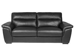 Achat vente canape cuir occasion france. Canape Fixe 3 Places En Cuir Giovanni Coloris Noir Vente De Canape Droit Conforama