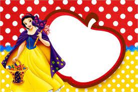Convite Moldura E Cartao Branca De Neve Fazendo A Nossa Festa Convite Branca De Neve Branca De Neve Decoracao Branca De Neve