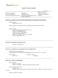 On the potential hazards (health, fire, reactivity and environmental) and how to work safely with the identifies the safety, health and environmental regulations specific for the product that is not indicated anywhere else on the msds. Msds Stearic Acid Chemistry Materials