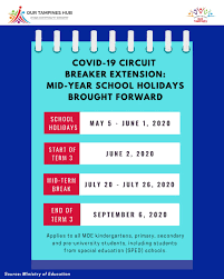 A public address by prime minister lee hsien loong has resulted in circuit breaker measures that are tightened to let's all put it together for the ministry of trade and industry singapore for getting this handy infographic together. Our Tampines Hub Auf Twitter With The One Month Circuit Breaker Period Extended To 1 June The Mid Year School Holidays Will Be Brought Forward To Begin On May 5 Instead Here S The