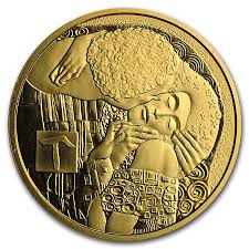 2016 10gram Austrian Klimt His Women The Kiss 986 Gold 50 Proof Coin Lpm Luciuspreciousmetals Buyback Gold Mint Coins Gold Coins Coins Proof Coins