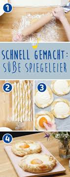 Susse Spiegeleier Das Geback Aus Murbeteig Blatterteig Quark Und Pfirsichen Ist Ein Launiger Hingucker Blatterteig Rezepte Suss Spiegeleier Essen Vorbereiten