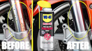 Clean Rusty Fork Shocks Wd40 Method Youtube