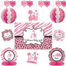 Pink Safari Baby Shower Room Decorating Kit Party City Safari Baby Shower Girl Safari Baby Shower Baby Shower Party Supplies